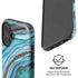 Turquoise Watercolor Geode iPhone 17 Magsafe Impact Case