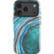 Turquoise Watercolor Geode iPhone 17 Pro Impact Case