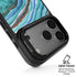 Turquoise Watercolor Geode iPhone 17 Pro Kickstand Case