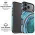 Turquoise Watercolor Geode iPhone 17 Pro Magsafe Impact Case