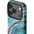 Turquoise Watercolor Geode iPhone 17 Pro Max Impact Case