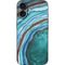 Turquoise Watercolor Geode iPhone 17 Skin