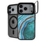 Turquoise Watercolor Geode iPhone 18 Pro Kickstand Case