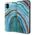 Turquoise Watercolor Geode iPhone 8 Folio Case