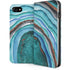 Turquoise Watercolor Geode iPhone Cases
