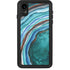 Turquoise Watercolor Geode iPhone Cases