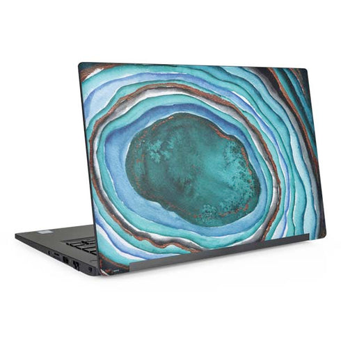 Turquoise Watercolor Geode Dell Latitude Skin