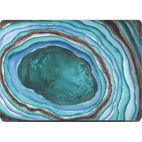 Turquoise Watercolor Geode Apple MacBook Pro 14-inch Skin
