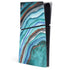 Turquoise Watercolor Geode PS5 Slim Digital Edition Console Skin