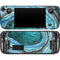 Turquoise Watercolor Geode Steam Deck Handheld Gaming Computer OLED Skin