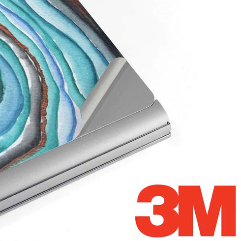 Turquoise Watercolor Geode Surface Book 2 15in Skin