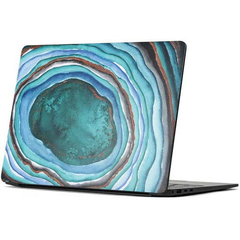 Turquoise Watercolor Geode Surface Laptop 7 13.8in Skin
