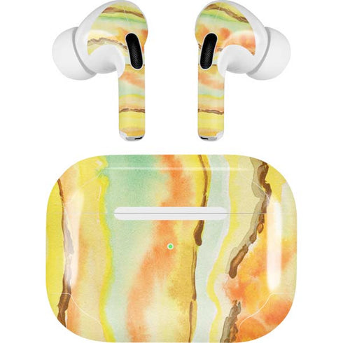 Tuscan Sun Watercolor Geode AirPods Skins