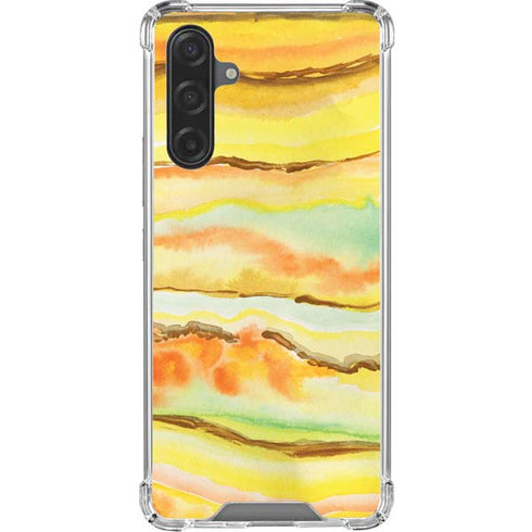 Tuscan Sun Watercolor Geode Galaxy A17 Clear Case