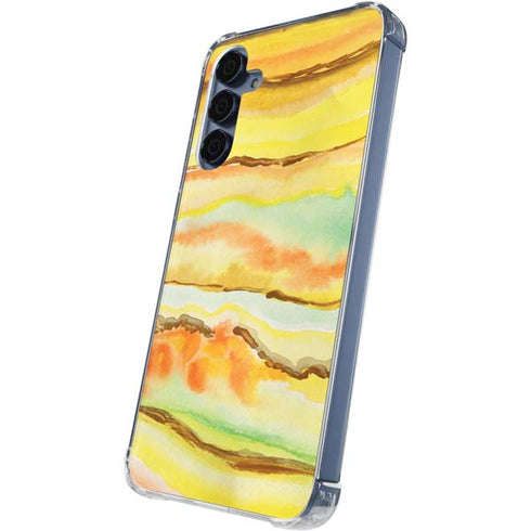 Tuscan Sun Watercolor Geode Galaxy A35 5G Clear Case