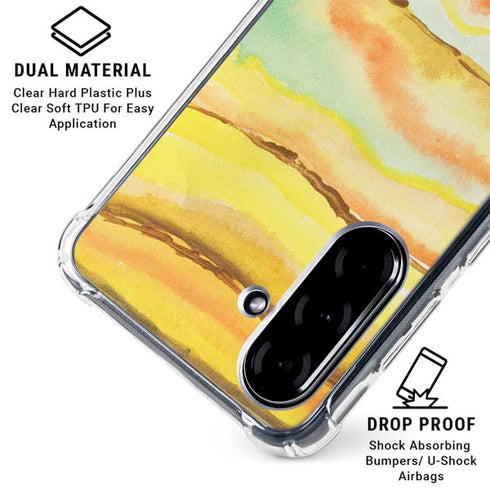 Tuscan Sun Watercolor Geode Galaxy A36 5G Clear Case