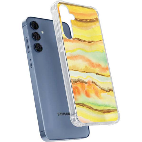 Tuscan Sun Watercolor Geode Galaxy A55 5G Clear Case