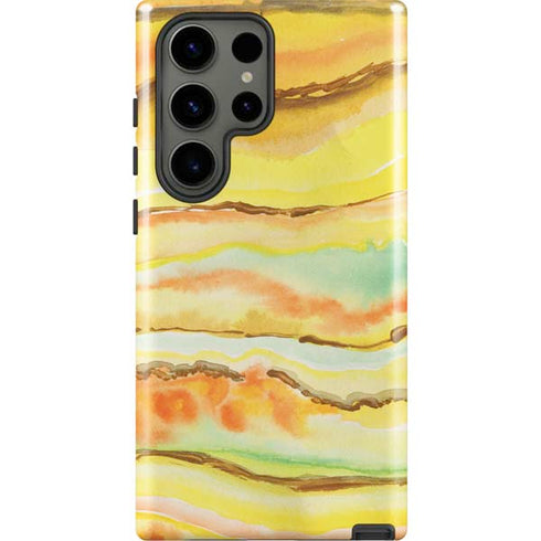 Tuscan Sun Watercolor Geode Galaxy S23 Ultra Pro Case