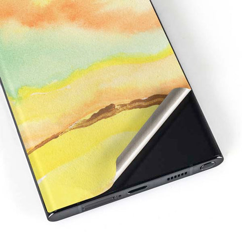 Tuscan Sun Watercolor Geode Galaxy Skins