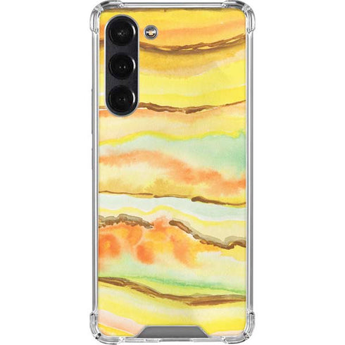 Tuscan Sun Watercolor Geode Galaxy S24 FE Clear Case