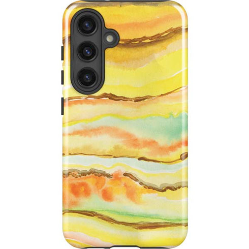 Tuscan Sun Watercolor Geode Galaxy S25 Impact Case