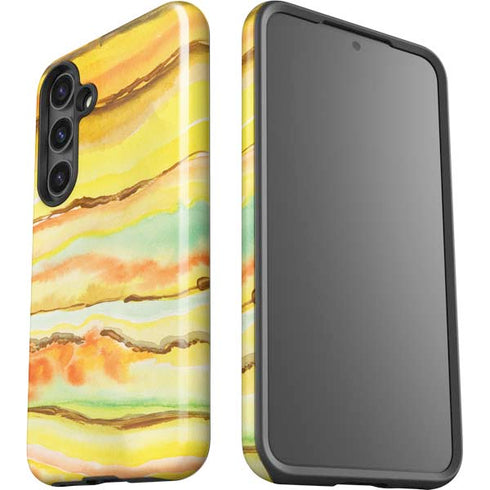 Tuscan Sun Watercolor Geode Galaxy S25 Impact Case