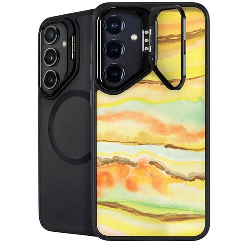Tuscan Sun Watercolor Geode Galaxy S25 Plus Kickstand Case