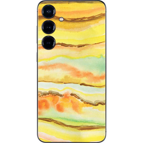 Tuscan Sun Watercolor Geode Galaxy S25 Skin