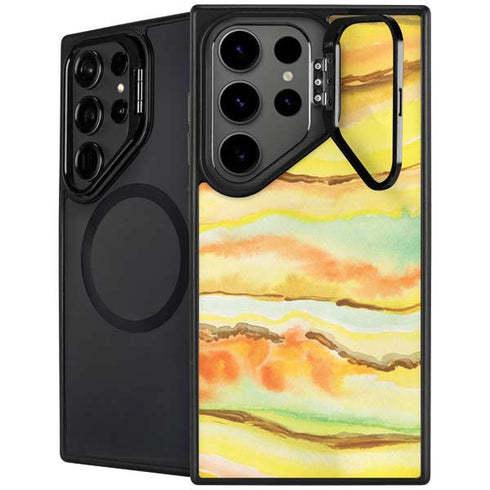 Tuscan Sun Watercolor Geode Galaxy S24 Ultra Kickstand Case