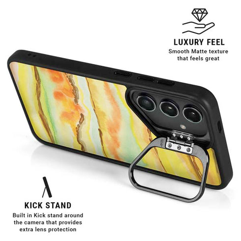 Tuscan Sun Watercolor Geode Galaxy S25 Ultra Kickstand Case