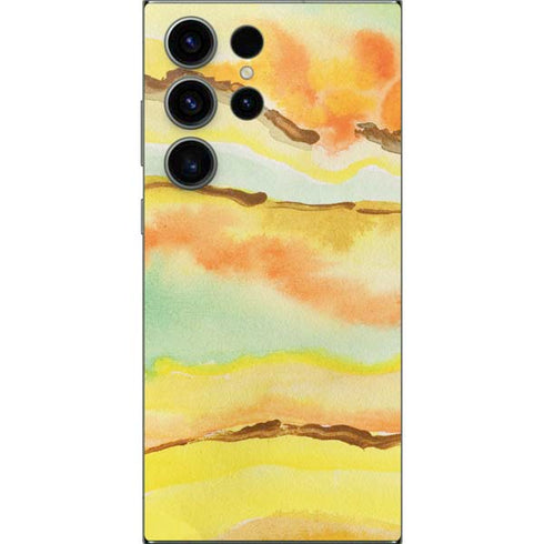 Tuscan Sun Watercolor Geode Galaxy S25 Ultra Skin