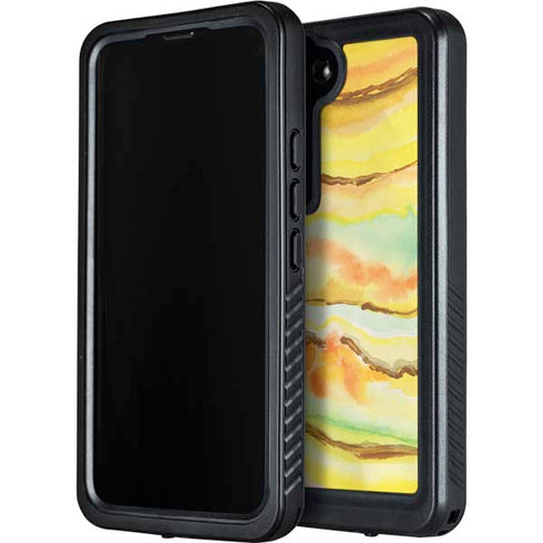 Tuscan Sun Watercolor Geode Galaxy S24 Waterproof Case