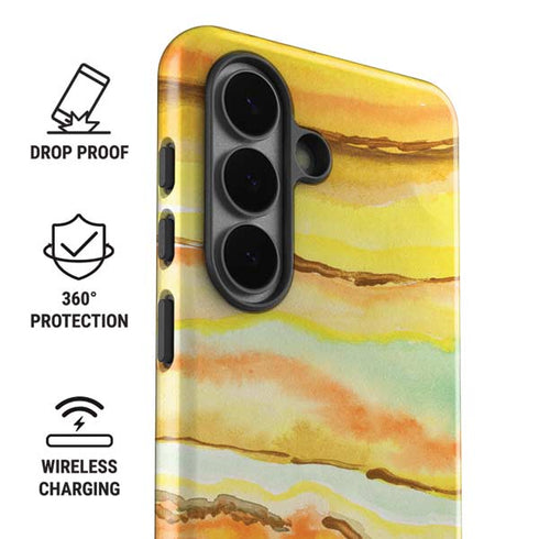 Tuscan Sun Watercolor Geode Galaxy S26 Impact Case