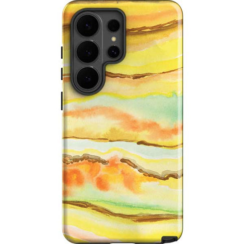 Tuscan Sun Watercolor Geode Galaxy S26 Ultra Impact Case