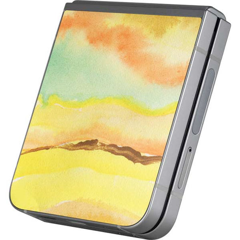 Tuscan Sun Watercolor Geode Galaxy Z Flip6 Skin