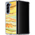 Tuscan Sun Watercolor Geode Galaxy Z Fold5 5G Clear Case