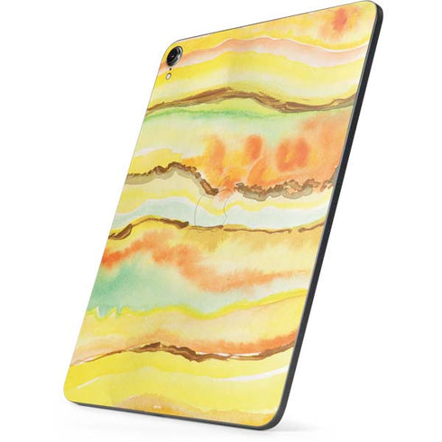 Tuscan Sun Watercolor Geode Apple iPad Pro Skin