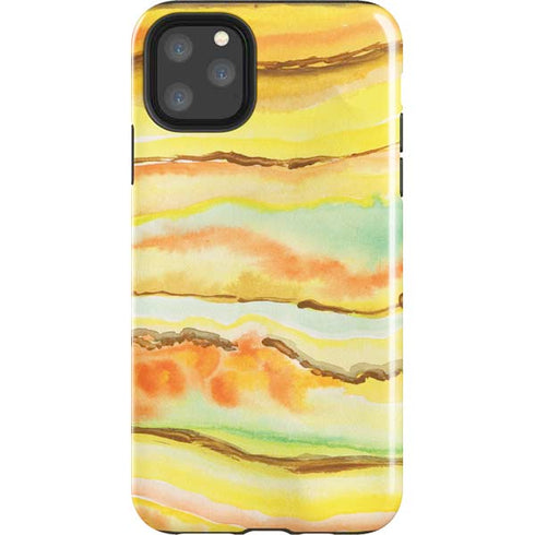 Tuscan Sun Watercolor Geode iPhone Cases