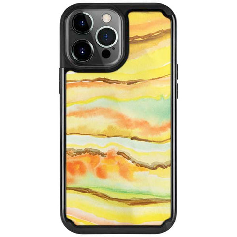 Tuscan Sun Watercolor Geode iPhone Cases