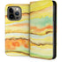Tuscan Sun Watercolor Geode iPhone 14 Pro Folio Case
