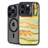 Tuscan Sun Watercolor Geode iPhone 14 Pro Kickstand Case
