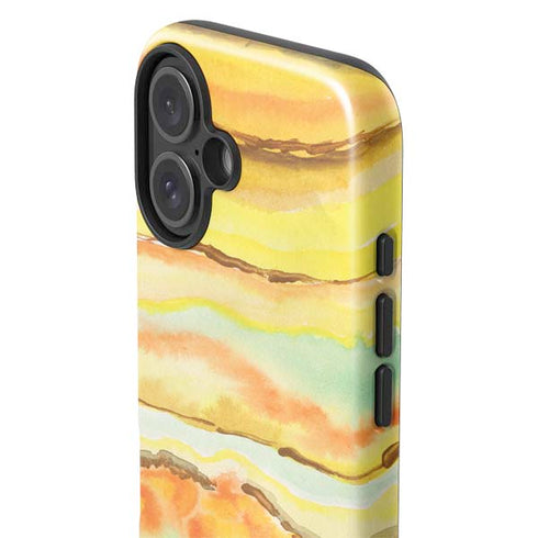 Tuscan Sun Watercolor Geode iPhone 16 Plus Impact Case