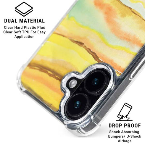 Tuscan Sun Watercolor Geode iPhone 16 Plus MagSafe Case
