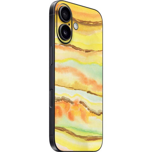 Tuscan Sun Watercolor Geode iPhone 16 Plus Skin