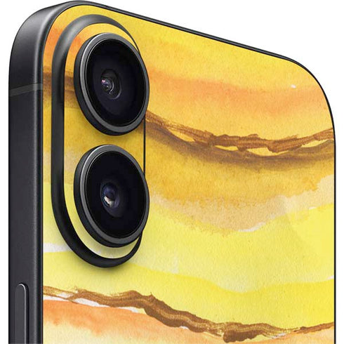 Tuscan Sun Watercolor Geode iPhone 16 Plus Skin