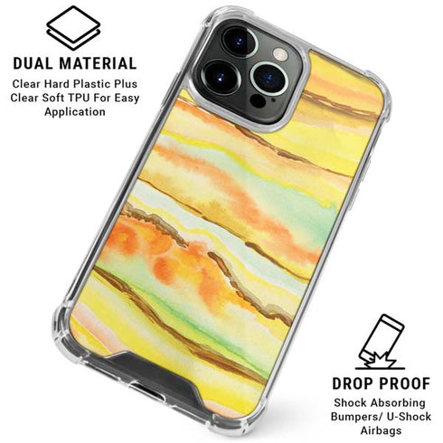 Tuscan Sun Watercolor Geode iPhone 16 Pro Clear Case