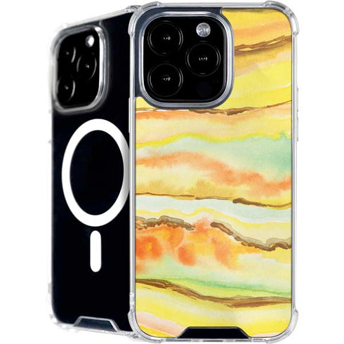 Tuscan Sun Watercolor Geode iPhone 16 Pro Max MagSafe Case