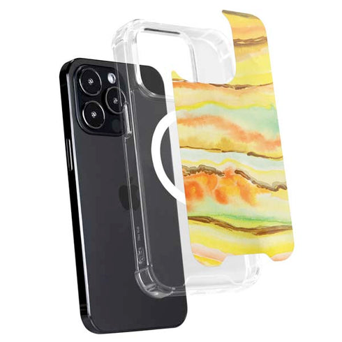 Tuscan Sun Watercolor Geode iPhone 16 Pro Max MagSafe Case