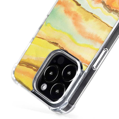 Tuscan Sun Watercolor Geode iPhone 16 Pro Max MagSafe Case