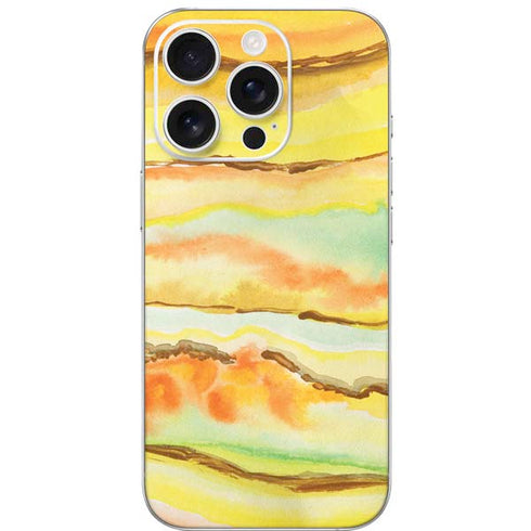 Tuscan Sun Watercolor Geode iPhone 16 Pro Skin